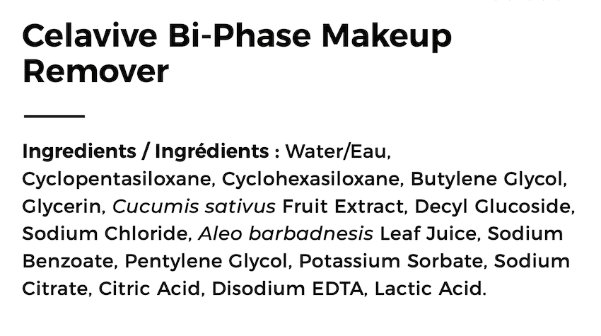 Celavive Bi-Phase Makeup Remover Daily clean
