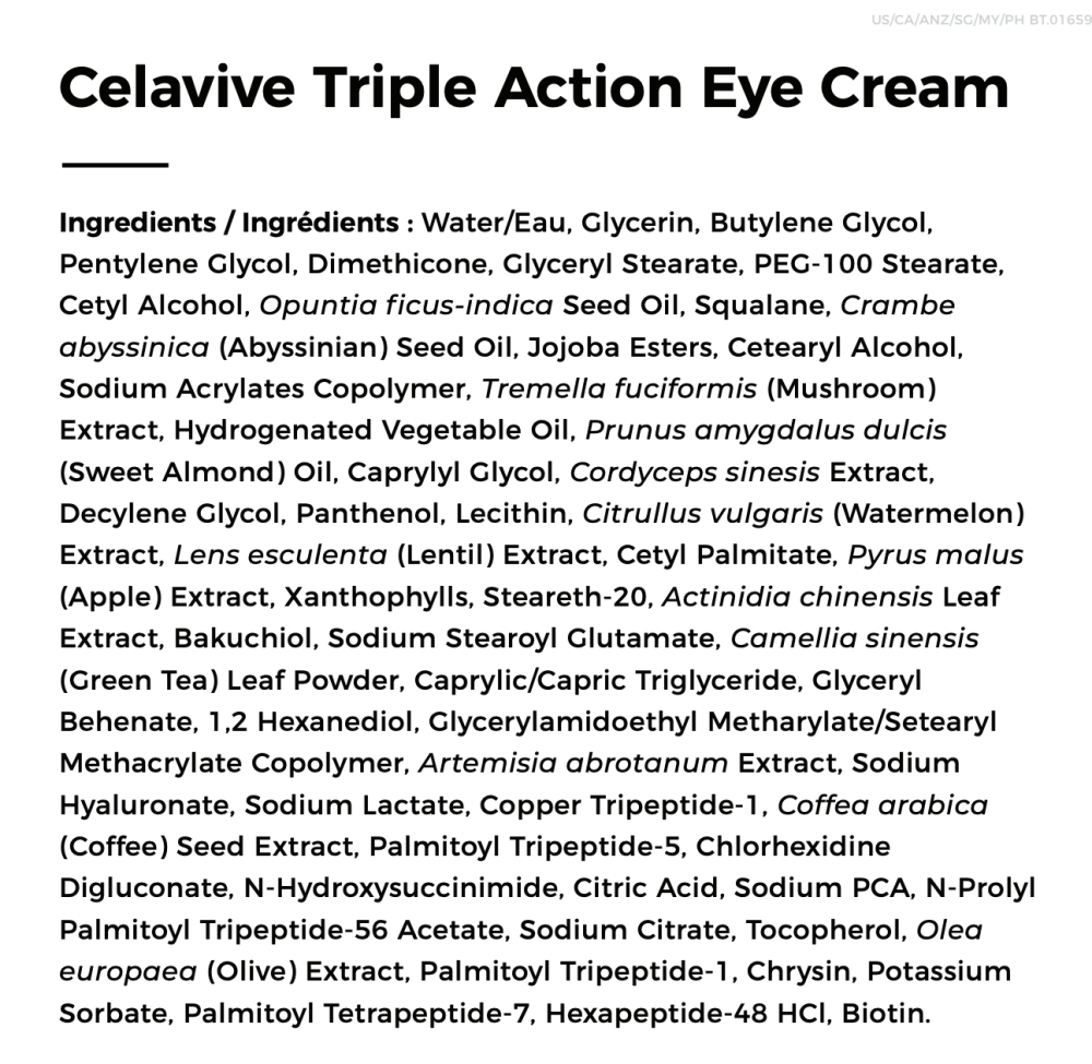 Celavive Triple Action Eye Cream: Brightening