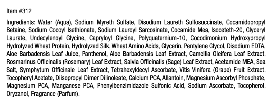 Revitalizing Shampoo usana canada supplement facts