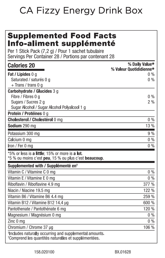 canada fizzy drink usana supplement facts