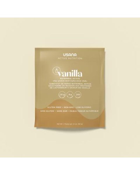alt USANA Vanilla Whey Nutrimeal Active Packets text